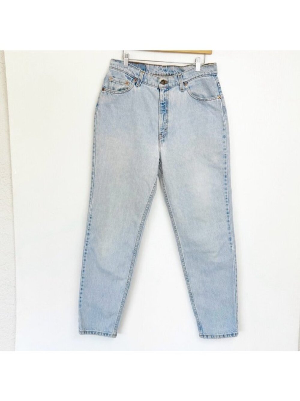 Levis 512 Vintage USA Tapered Leg high rise light blue wash straight leg Jean 10